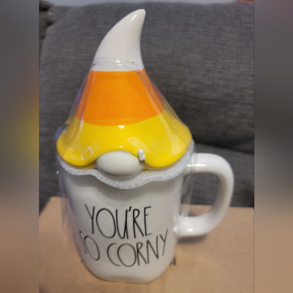 Rae Dunn's "You're So Corny" mug & topper